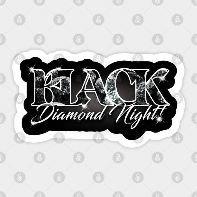 Black Diamond Night Logo Sticker by G-Art Swiss